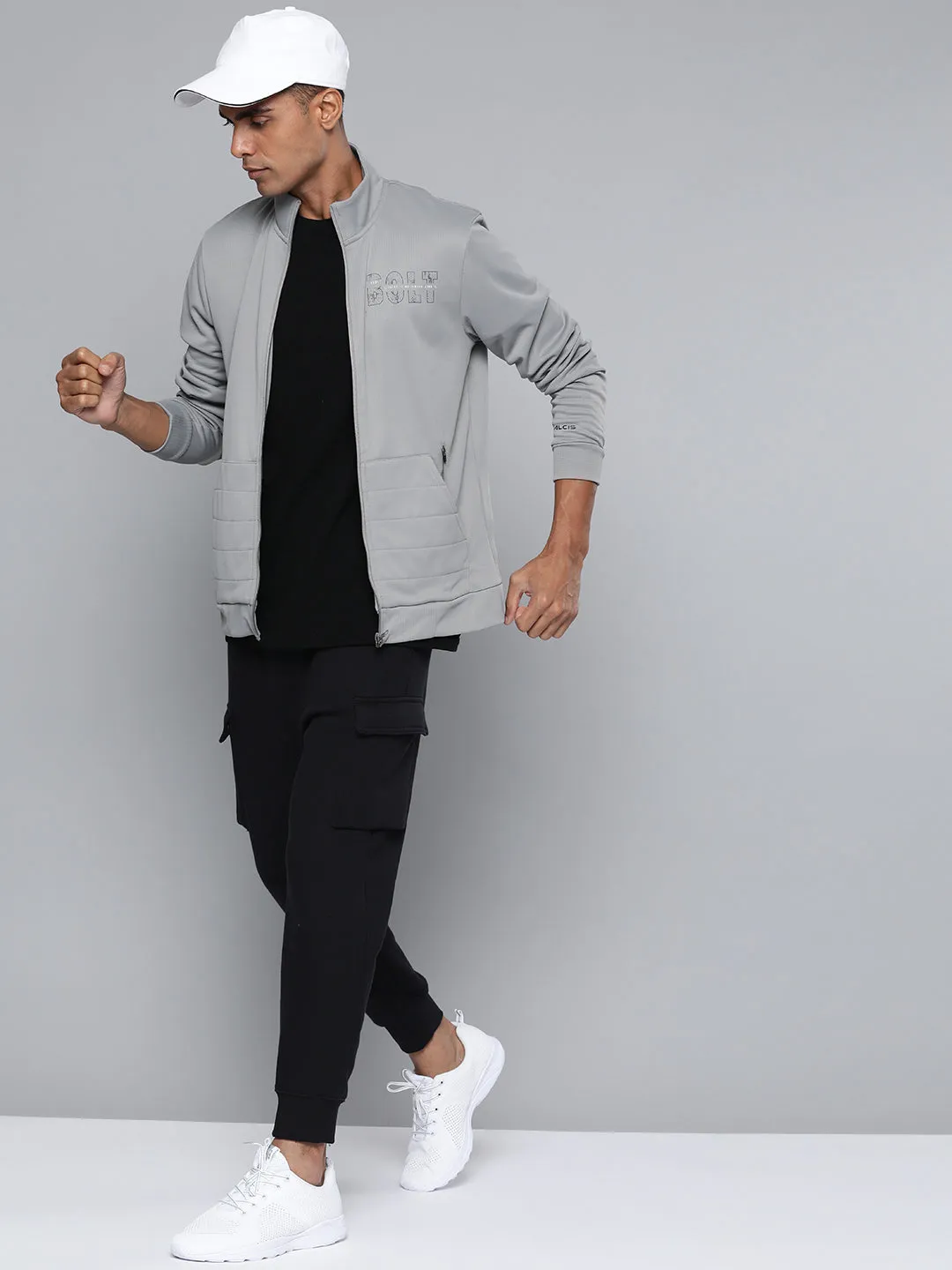 Alcis Men Grey Running Sporty Jacket