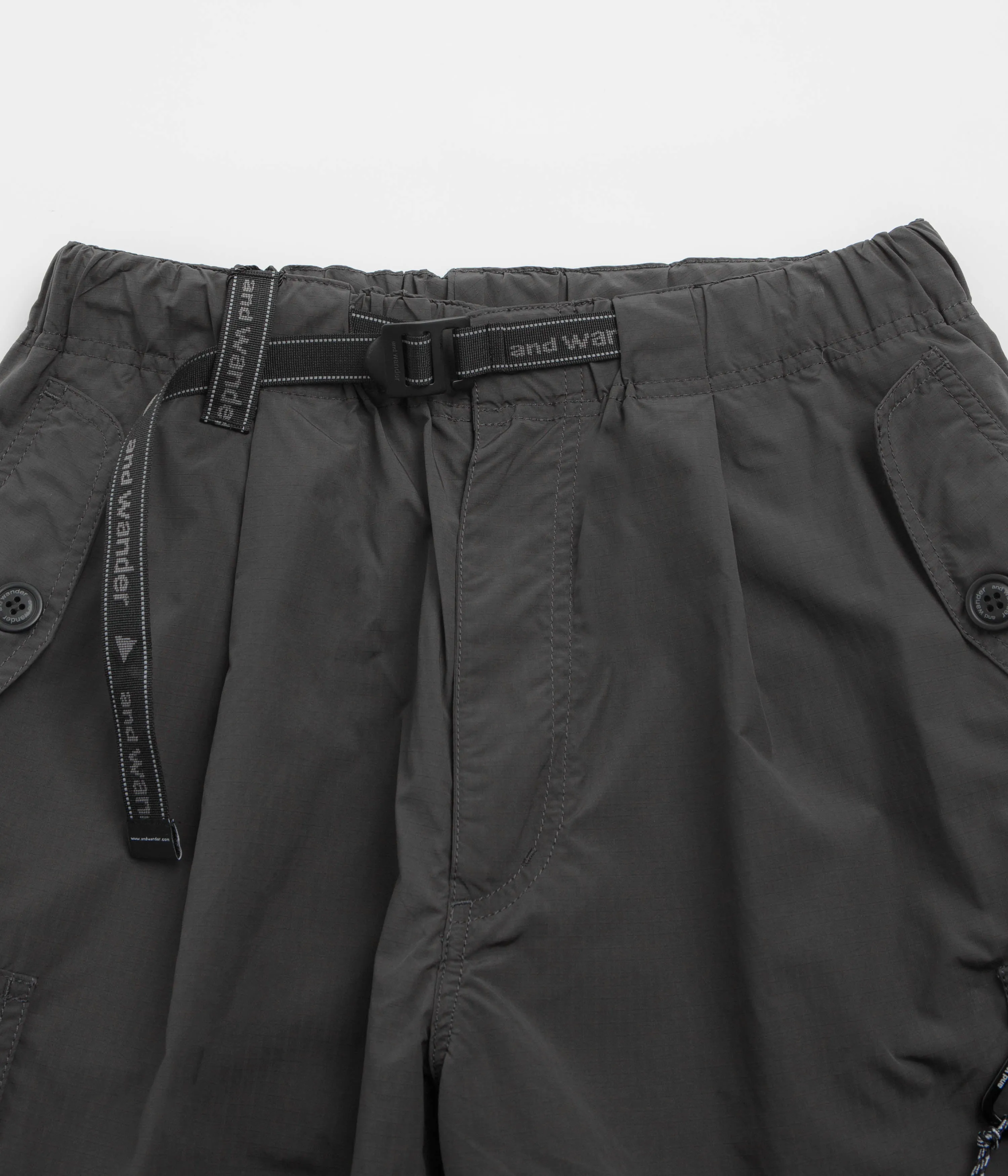 and wander Oversized Cargo Pants - Charcoal