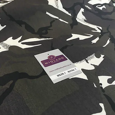 Army Military Camouflage 100% Cotton Drill Medium Weight Fabric 58" M629 Mtex