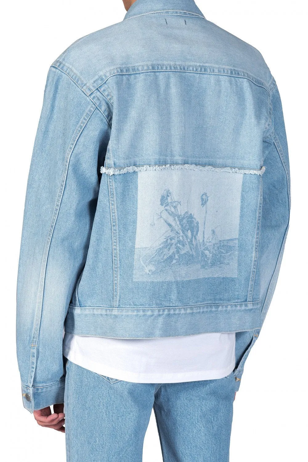 Blue Denim Akari Print Jacket