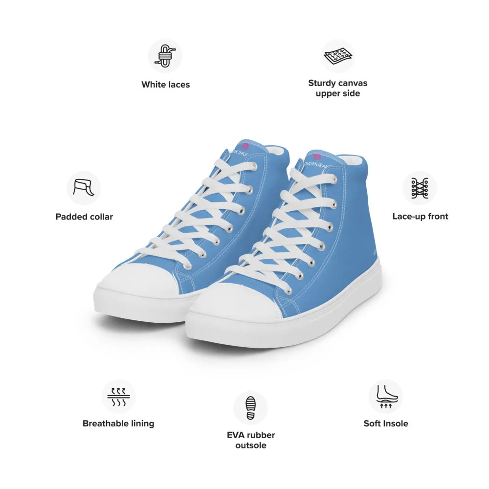 Blue Sky Men's Sneakers, Modern Minimalist Designer Premium Quality Stylish Tennis Shoes