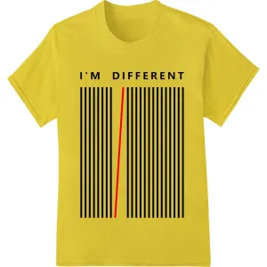 Bold 'I'M DIFFERENT' Minimalist Graphic DTF Print Transfer