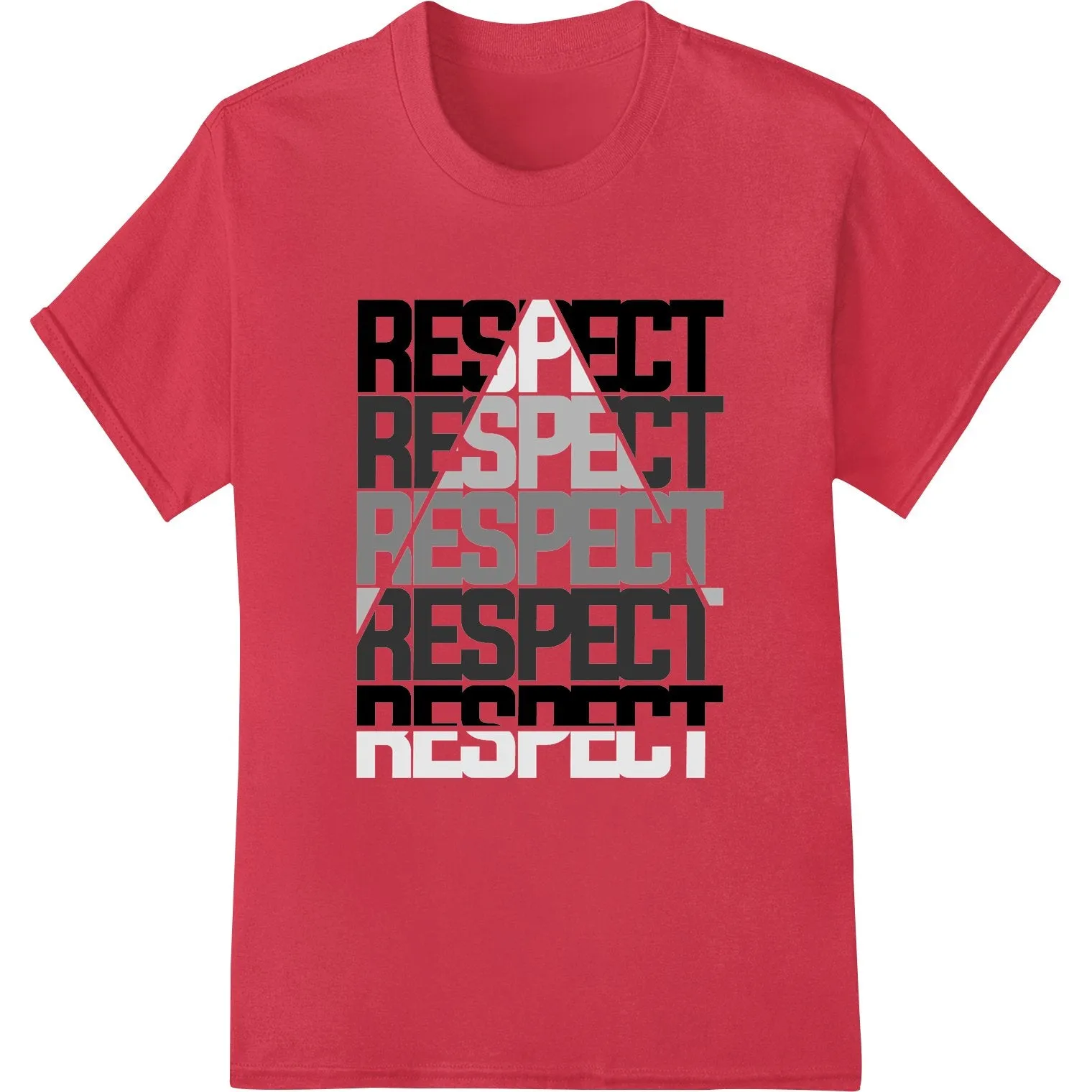 Bold RESPECT Typography Abstract Pattern Print Heat Transfer