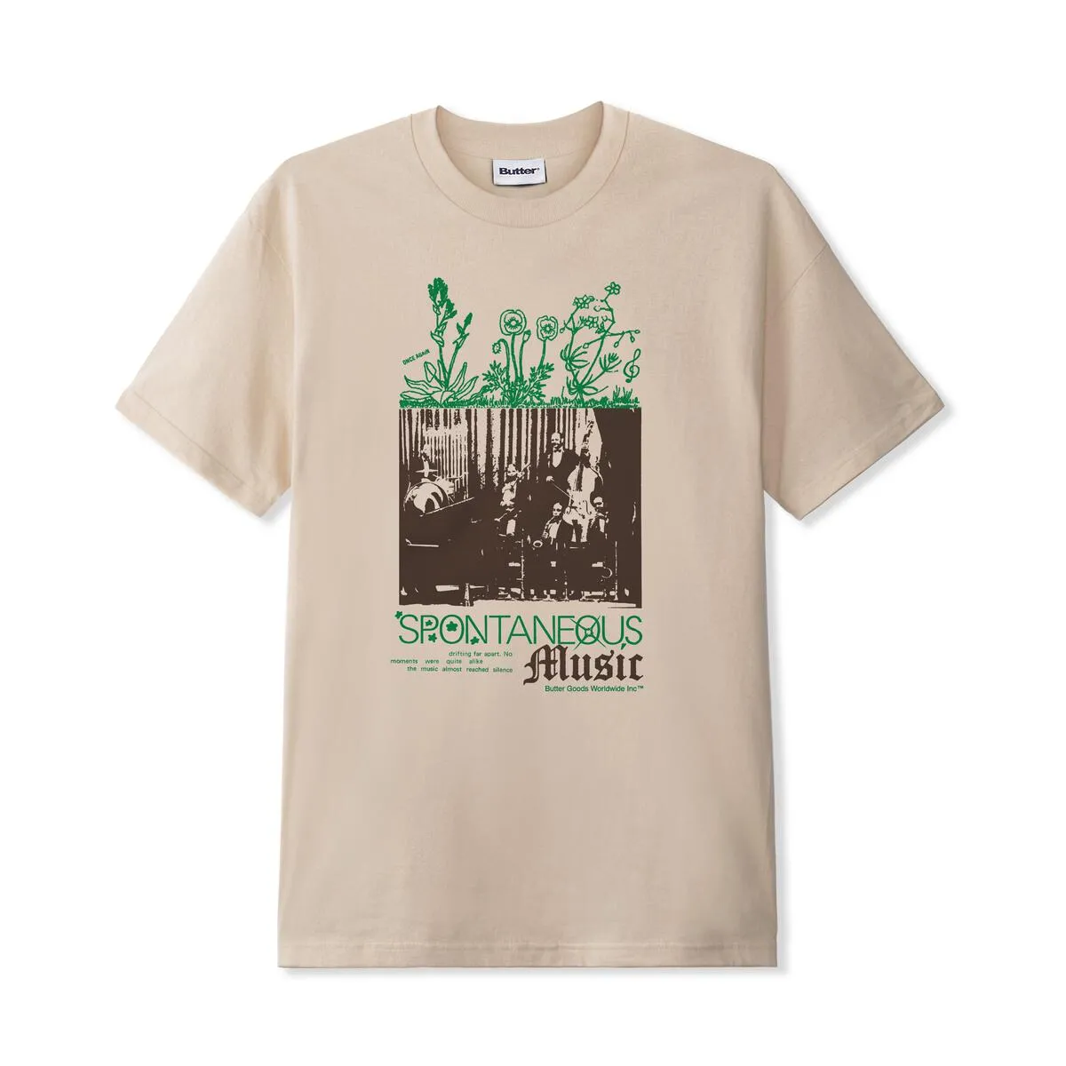 Butter Spontaneous Music Tee Sand