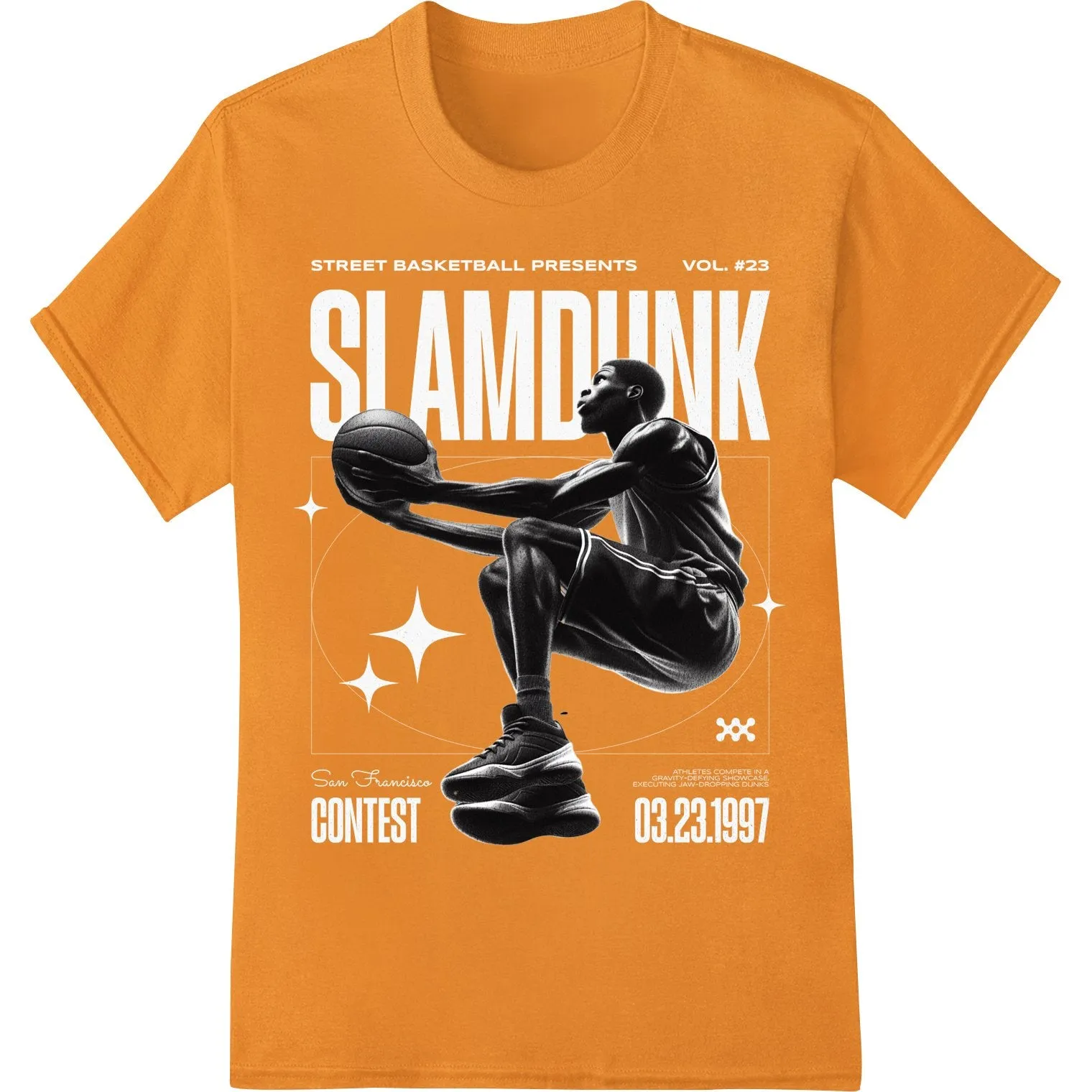 Dynamic Basketball Player Silhouette - Bold DTF Print