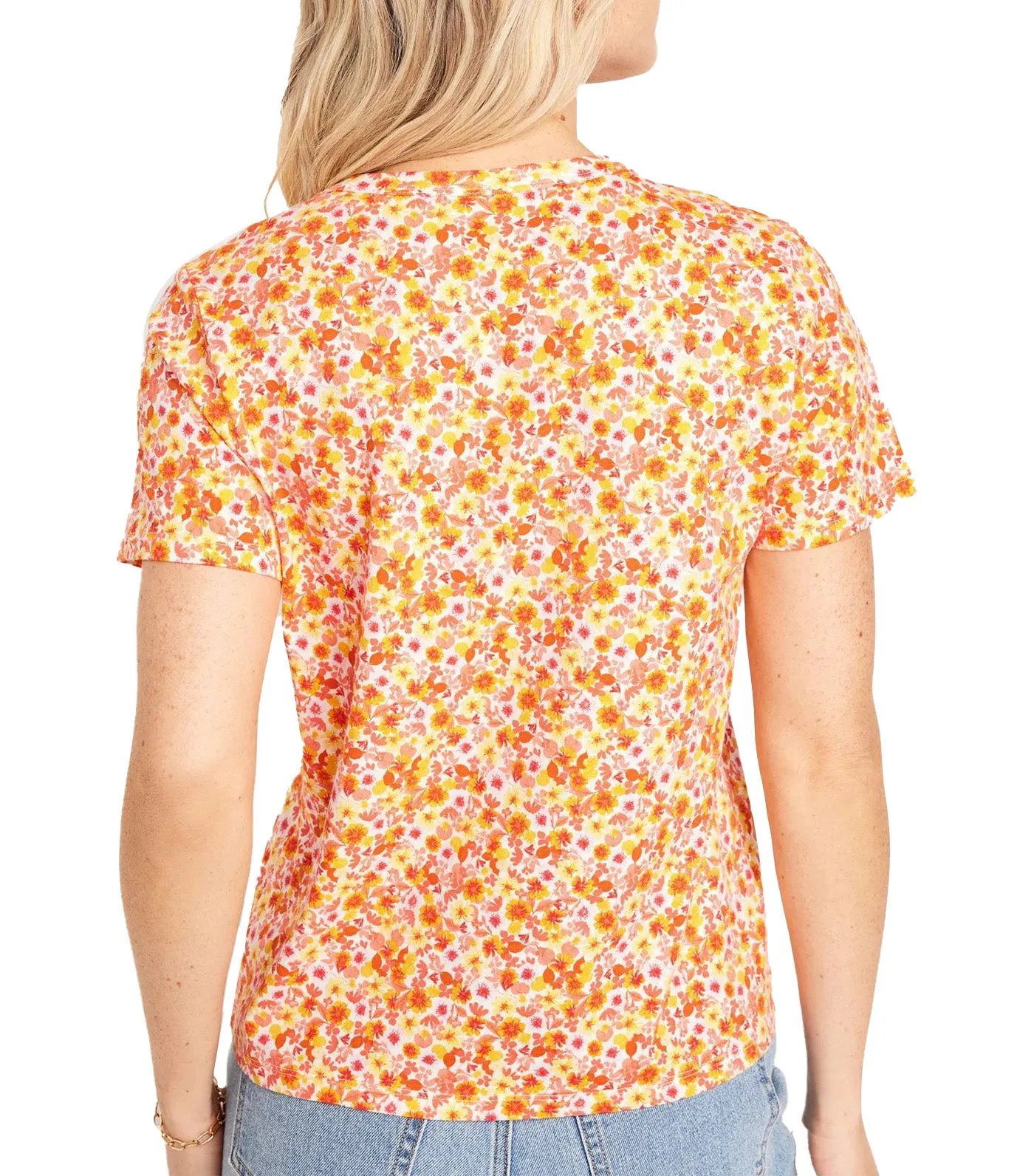 EveryWear Crew-Neck T-Shirt for Women Multi Floral