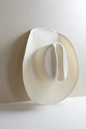 Flea Style Brooks White Straw Western Hat