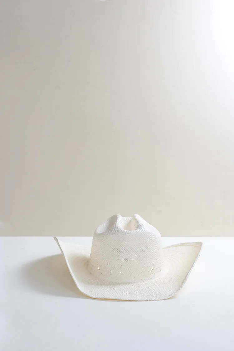 Flea Style Brooks White Straw Western Hat