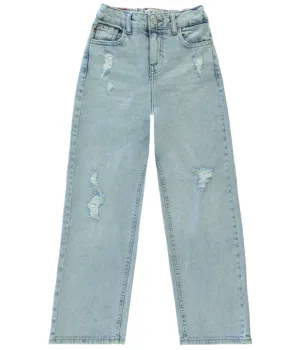 Girl's Bry Denim Loose Fit Bry Jeans - Stone Bleached Damaged