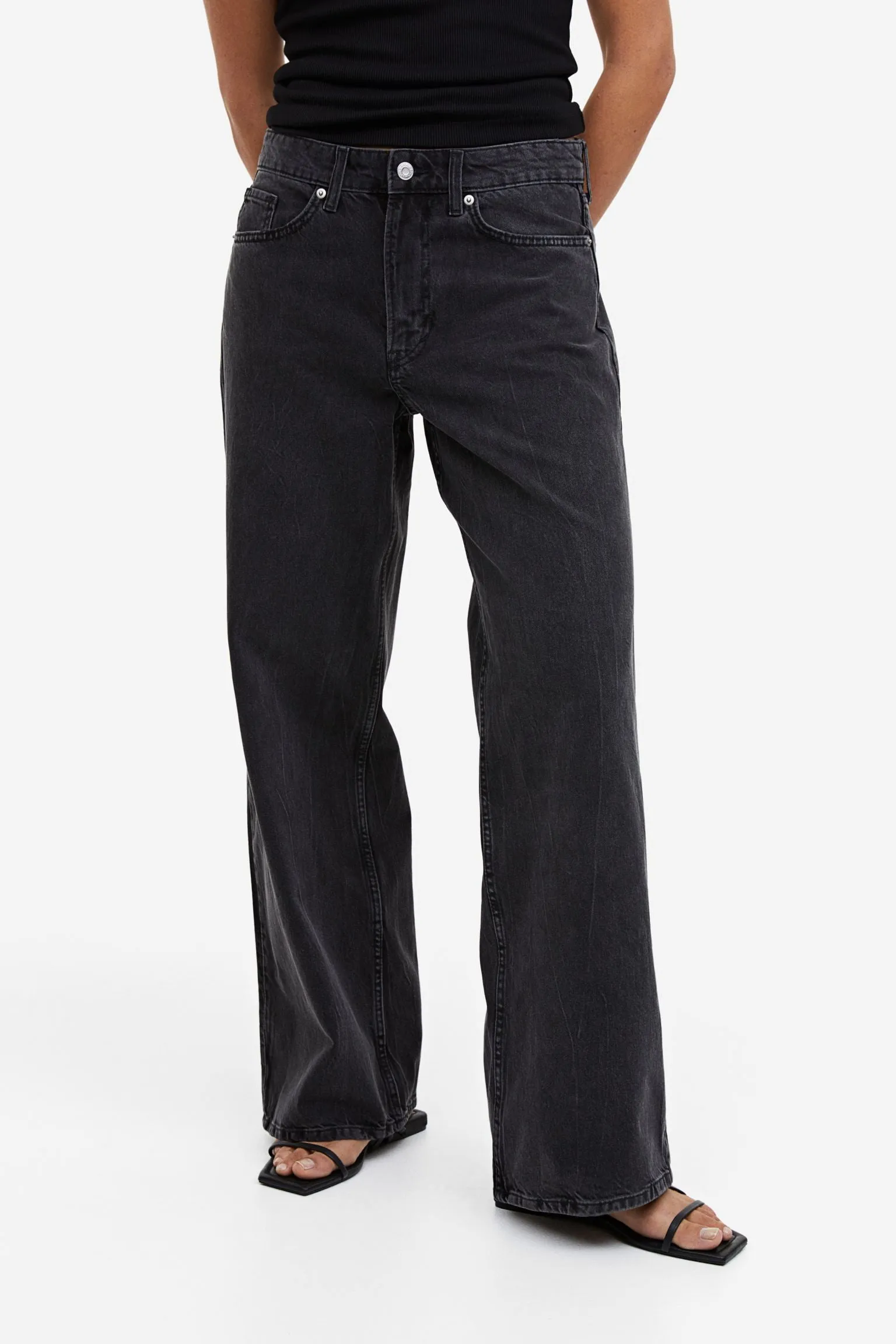 H&M Baggy Regular jeans, black