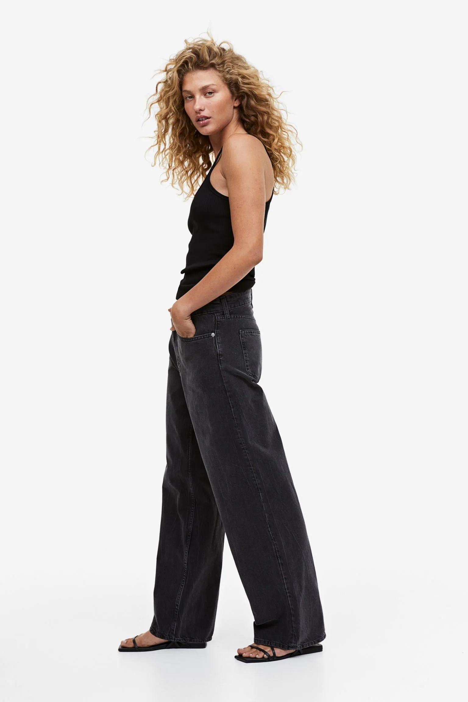 H&M Baggy Regular jeans, black