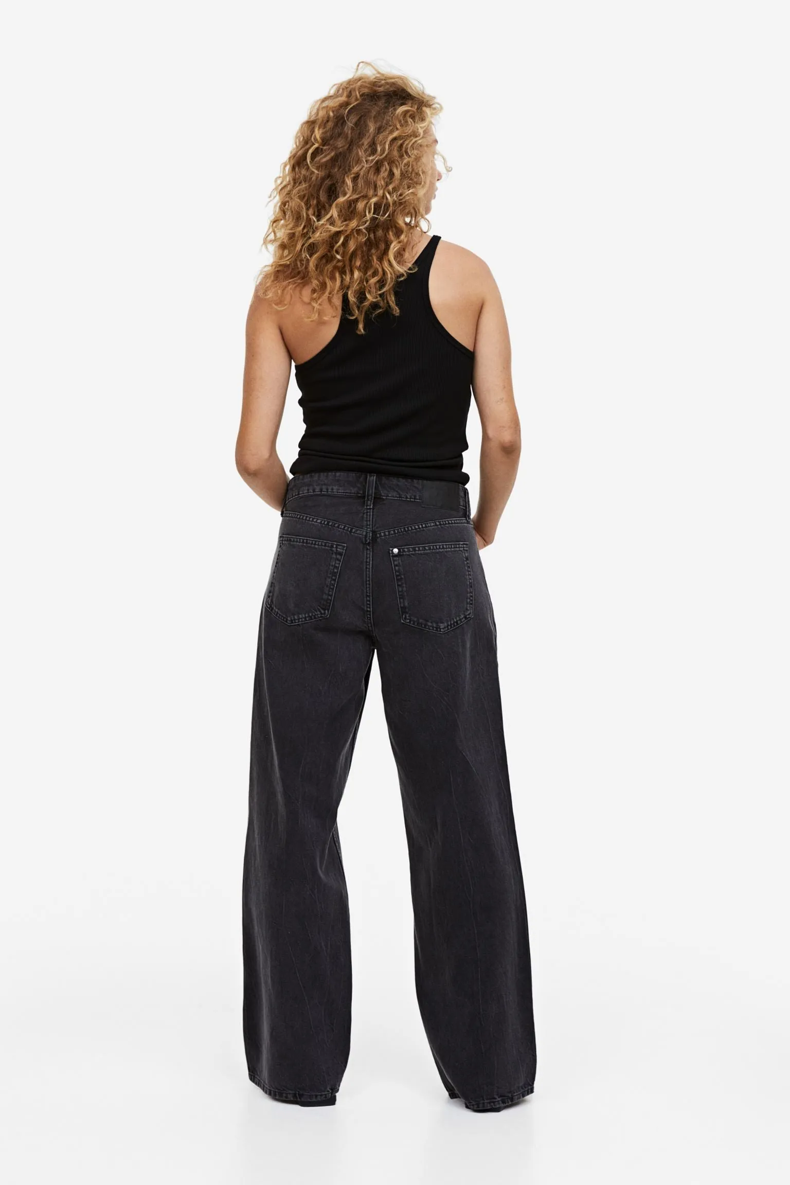 H&M Baggy Regular jeans, black