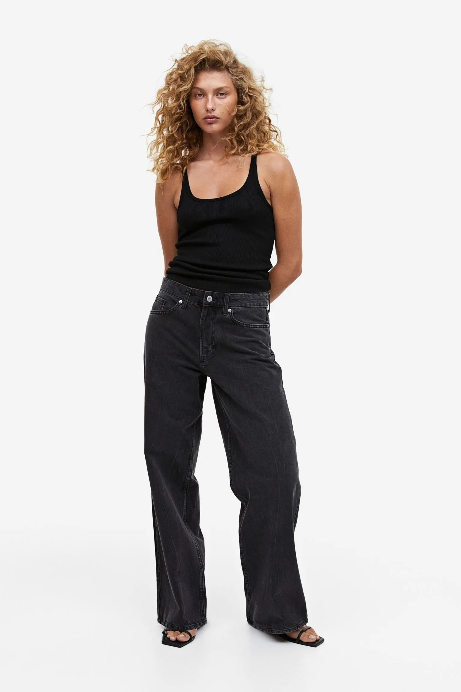 H&M Baggy Regular jeans, black