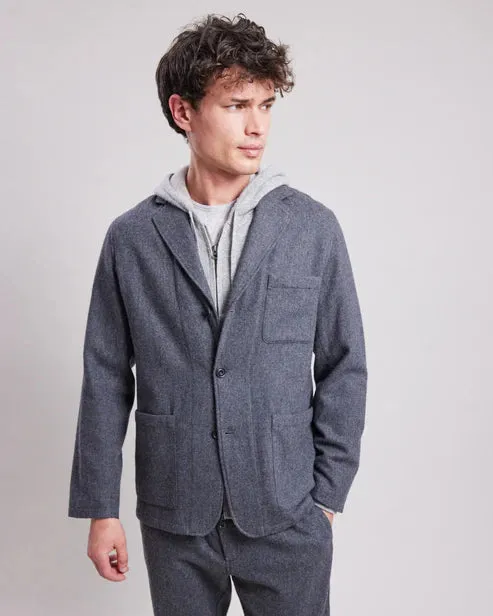 Hartford Jonny Flannel Jacket Grey