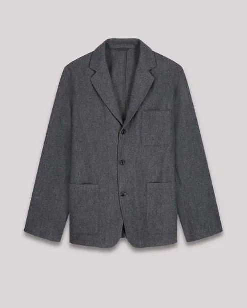 Hartford Jonny Flannel Jacket Grey