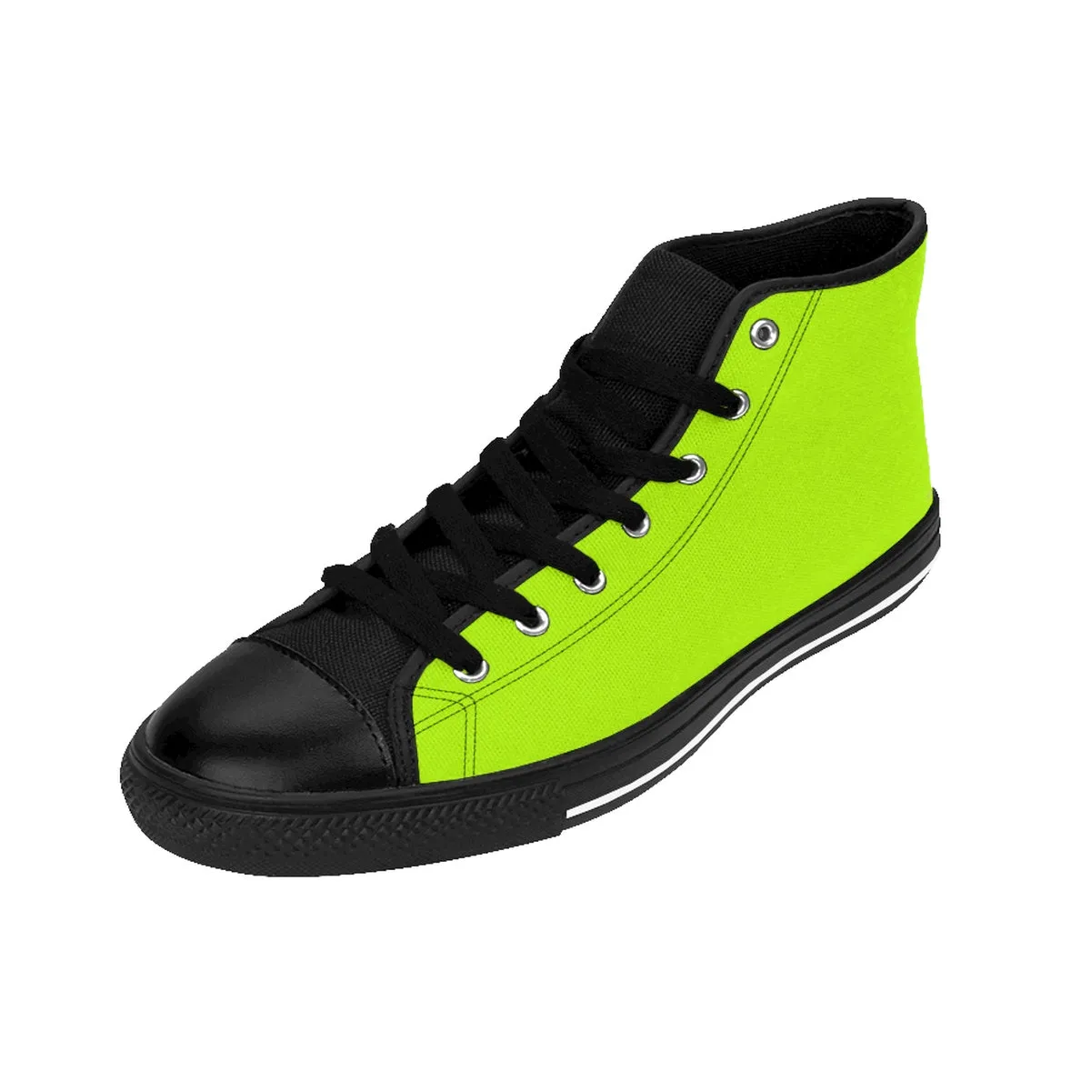 Light Green Men's High Tops, Solid Color Print Premium High-top Fashion Sneakers Casual Shoes