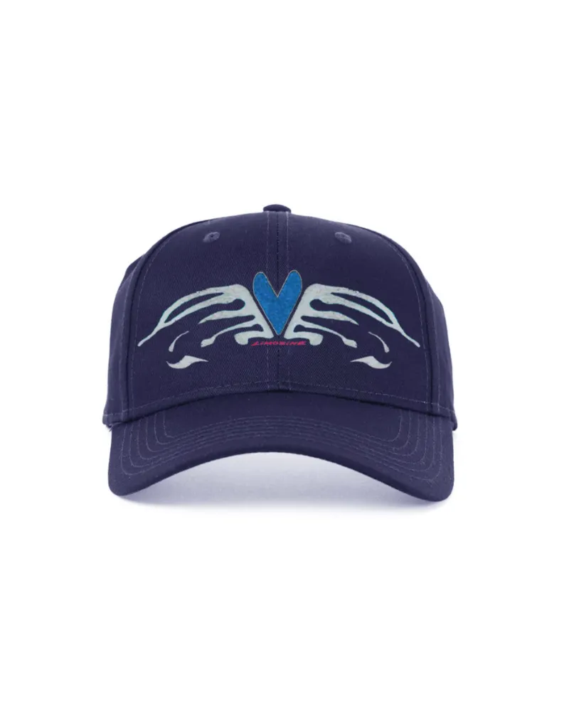 Limosine Heart Wings Hat Navy