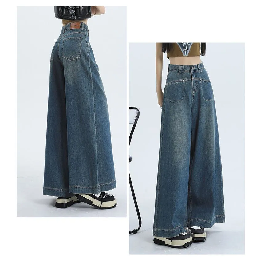 Loose Fit Wide-Leg Versatile High-Waisted Flare Leg Jeans