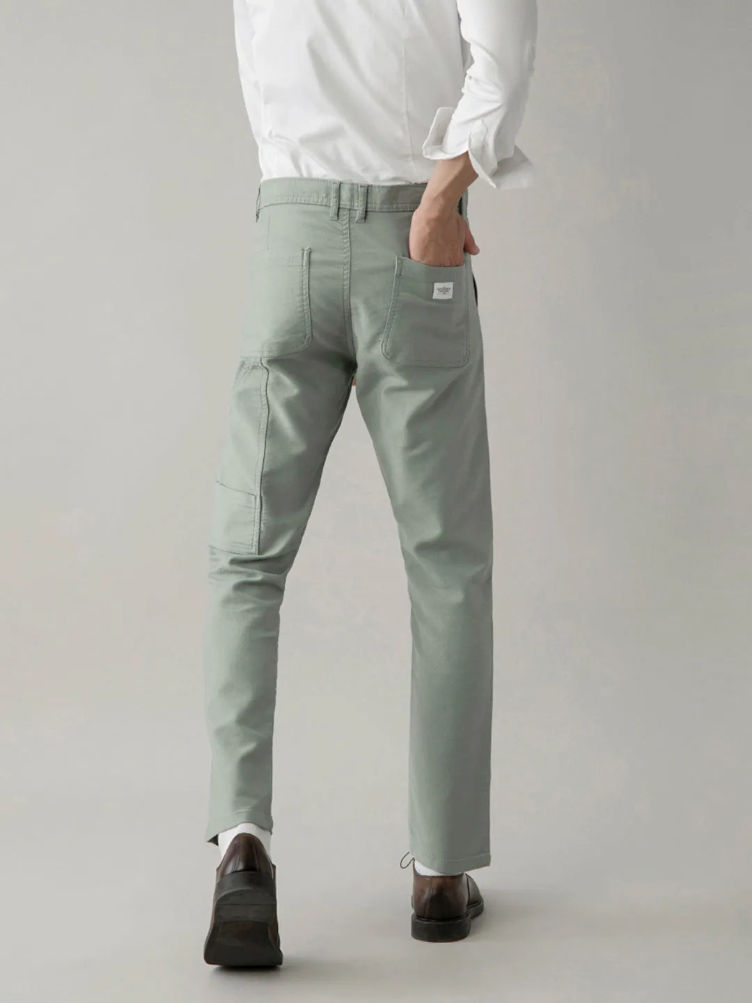 Sage Green Plain Cargo Pant