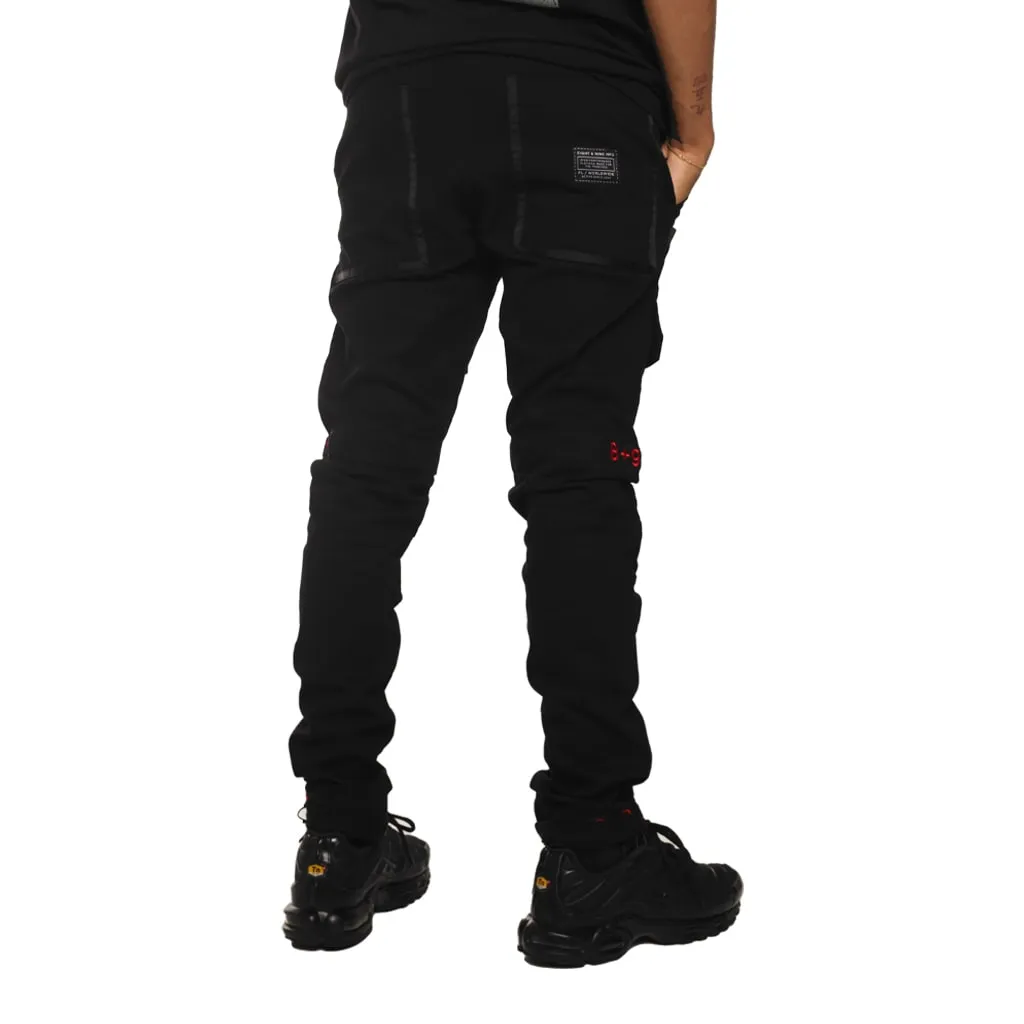 Adjustable Slim-Fit Utility Pants in Bred Color