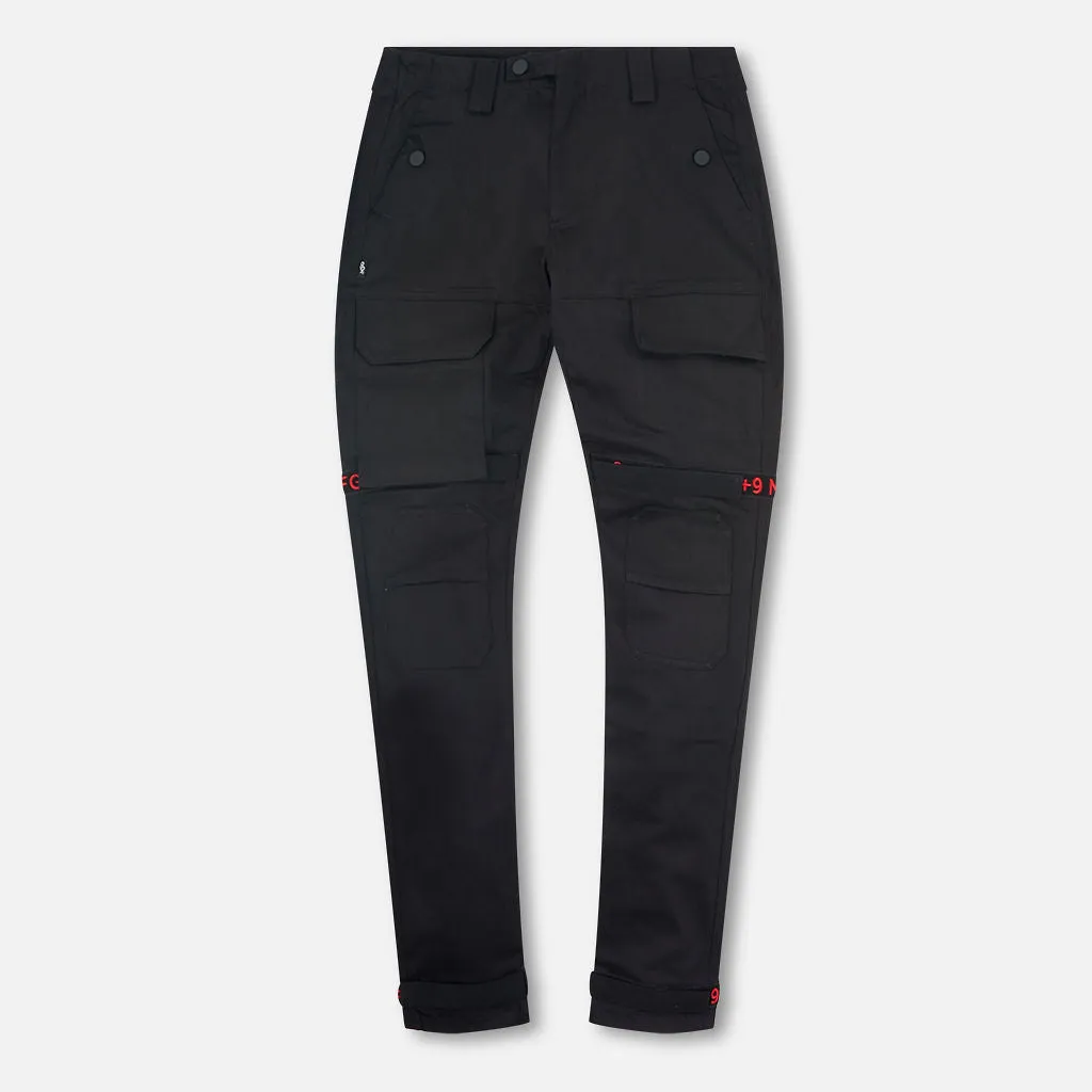 Adjustable Slim-Fit Utility Pants in Bred Color