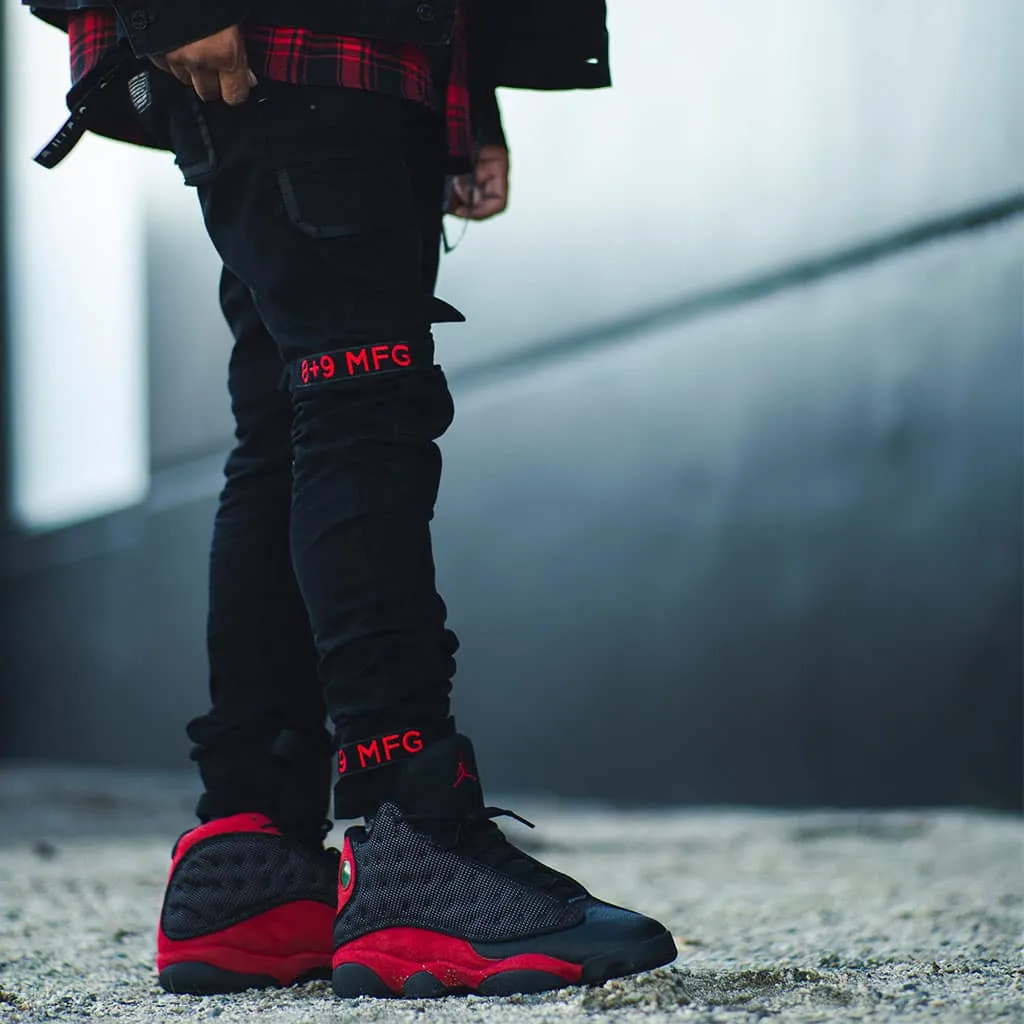 Adjustable Slim-Fit Utility Pants in Bred Color