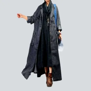 Urban style vintage denim coat